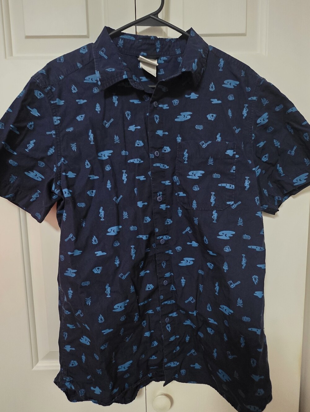 The North Face Baytrail Pattern Short Sleeve Shirt Camping Size Large